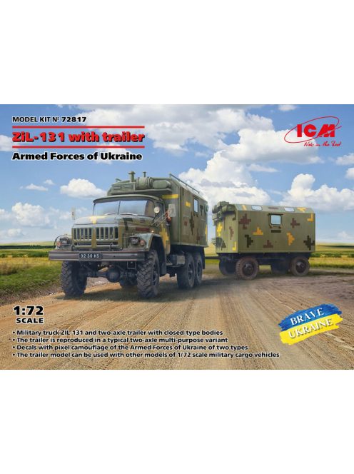 ICM - 1:72 ICM ZiL-131, Truck with trailer Armed Forces of Ukraine