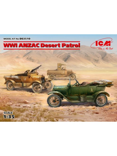 ICM - WWI ANZAC Desert Patrol (Model T LCP, Utility, Touring)