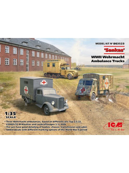 ICM - 1:35 ICM  'Sankas'   WWII Wehrmacht Ambulance Trucks