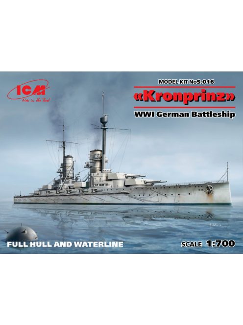 ICM - Kronprinz fullhull & waterline WWI German Battleship