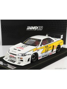   Inno-Models - Nissan Skyline Gt-R (R34) N 23 Lbwk Super Silhouette Hoshino Retro Livery 2007 White Yellow