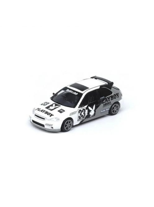 Innomodels - 1:64 Honda Civic Type R Ek9 #33 Playboy, White/Black/Grey