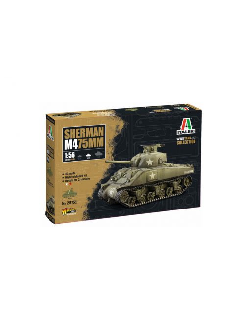 Italeri - 1:56 Sherman M4 75mm