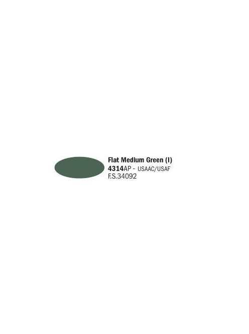 Italeri - Flat Medium  Green (I) - Acrylic Paint (20 Ml)