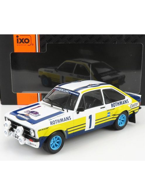 Ixo-Models - FORD ENGLAND ESCORT RS 1800 MKII TEAM ROTHMANS N 1 WINNER RALLY ACROPOLIS 1979 B.WALDEGARD - H.THORSZELIUS WHITE YELLOW BLUE