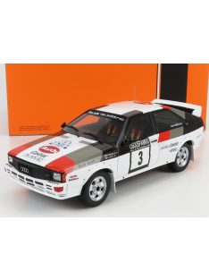   Ixo-Models - AUDI QUATTRO N 3 RALLY 1000 LAKES 1982 H.MIKKOLA - A.HERTZ WHITE GREY RED