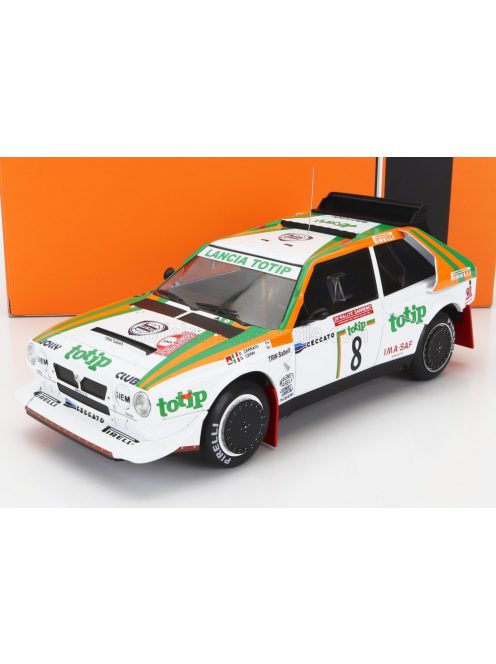 Ixo-Models - LANCIA DELTA S4 TOTIP N 8 2nd RALLY SANREMO 1986 D.CERRATO - C.CERRI WHITE GREEN