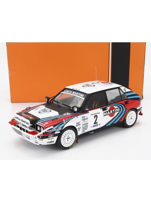 Ixo-Models - LANCIA DELTA INTEGRALE 16V MARTINI (night version) N 2 RALLY SAFARI 1990 MIKI BIASION - TIZIANO SIVIERO WHITE BLUE RED