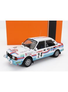   Ixo-Models - SKODA 130L (night version) N 24 RALLY MONTECARLO 1987 John HAUGLAND - PETTER VEGEL WHITE LIGHT BLUE