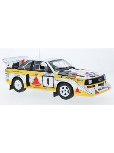   Ixo-Models - AUDI QUATTRO S1 E2 TEAM AUDI SPORT N 4 2nd RALLY 1000 LAKES 1985 STIG BLOMQVIST - BJORN CEDERBERG WHITE YELLOW