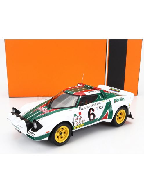 Ixo-Models - LANCIA STRATOS HF TEAM ALITALIA (night version) N 6 2nd RALLY MONTECARLO 1976 BJORN WALDEGAARD - HANS THORSZELIUS WHITE GREEN RED