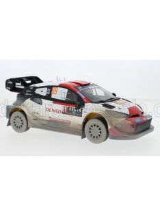   Ixo-Models - TOYOTA YARIS GR HYBRID RALLY1 TEAM TOYOTA GAZOO RACING WRT (dirty version) N 69 2nd RALLY SAFARI 2023 KALLE ROVANPERA - JONNE HALTTUNEN WHITE RED BLACK