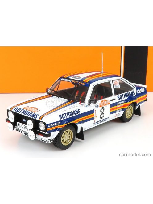 Ixo-Models - Ford England Escort Mkii Rs 1800 Team Rothmans N 8 3Rd Rally Sanremo 1980 H.Mikkola - A.Hertz White Blue Yellow