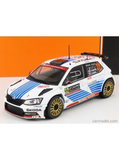   Ixomodels - Skoda Fabia R5 N 32 Rally Montecarlo 2017 J.Kopecky - P.Desler White Blue