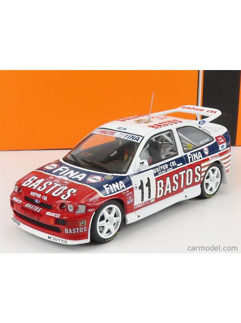 Ixo-Models - Ford England Escort Rs Cosworth Bastos N 11 Rally Ypres 1995 M.Duez - D.Grataloup Red White Blue