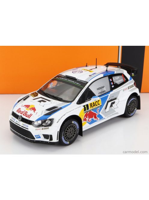 Ixo-Models - Volkswagen Polo R Wrc Red Bull N 1 Rally Catalunya 2014 S.Ogier - J.Ingrassia White Blue Yellow