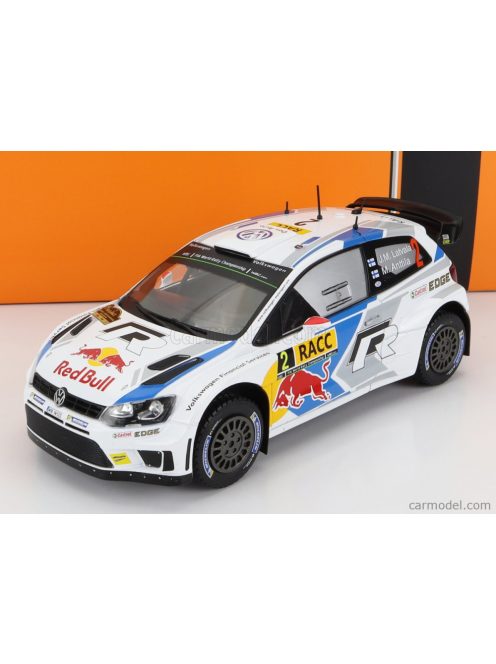 Ixo-Models - Volkswagen Polo R Wrc Red Bull N 2 Rally Catalunya 2014 J.M.Latvala - M.Anttila White Blue Yellow