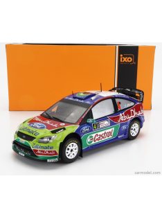   Ixomodels - Ford England Focus Rs Wrc09 N 4 Winner Rally Sardinia Italy 2009 J.M.Latvala - M.Anttila Blue Red Green