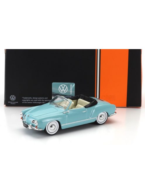 Ixo-Models - VOLKSWAGEN KARMANN GHIA CABRIOLET OPEN 1957 LIGHT BLUE