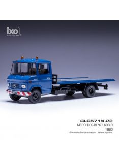   Ixo-Models - 1:43 Mercedes L 608 D Flatbed Car Transporter Blue 1980 - IXO