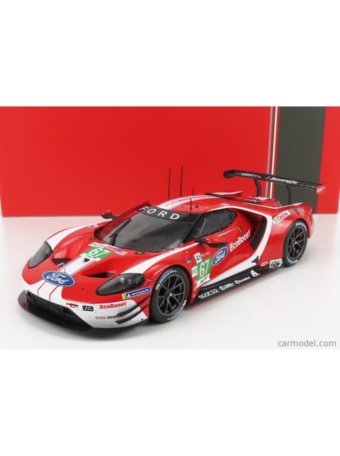 Ixo-Models - Ford Usa Gt Ford Ecoboost 3.5L Turbo V6 Team Ford Chip Ganassi Uk N 67 4Th Lmgte Pro Class 24H Le Mans 2019 H.Tincknell - A.Priaulx - J.Bomarito Red White