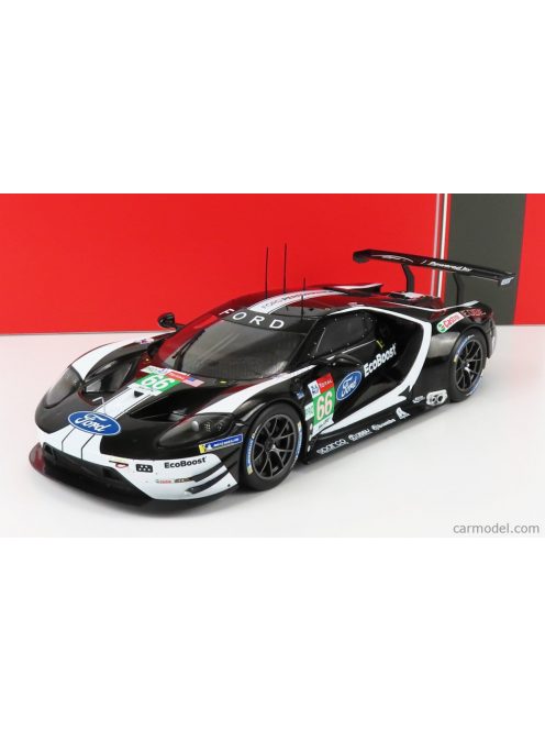 Ixo-Models - Ford Usa Gt Ford Ecoboost 3.5L Turbo V6 Team Ford Chip Ganassi Uk N 66 6Th Lmgte Pro Class 24H Le Mans 2019 S.Muicke - O.Pla - B.Johnson Black White