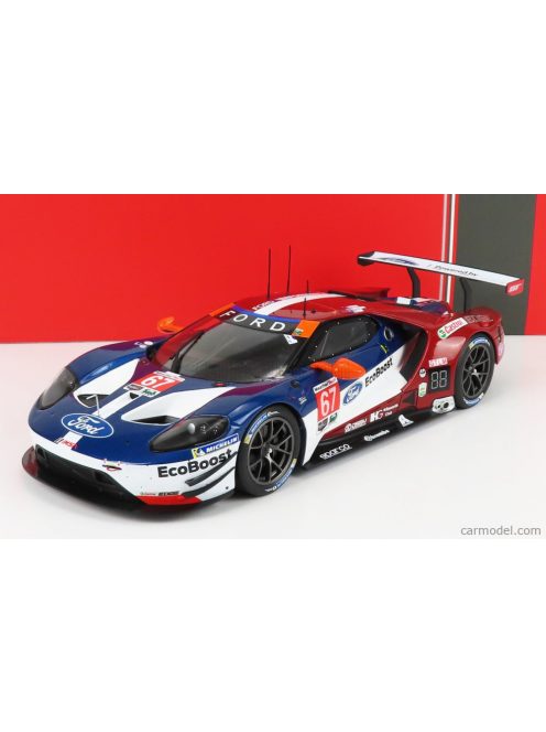 Ixo-Models - Ford Usa Gt 3.5L Turbo V6 Team Ford Chip Ganassi Usa N 67 Winner Class 24H Daytona 2018 R.Briscoe - R.Westbrook - S.Dixon Blue White Red