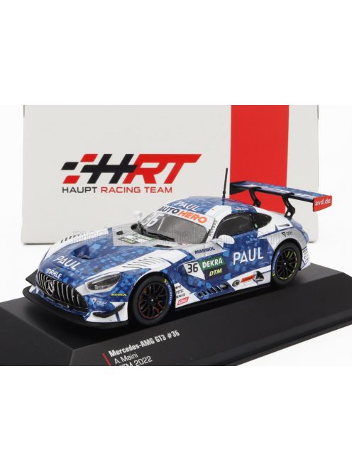 Ixo-Models - MERCEDES BENZ AMG GT3 EVO TEAM HRT N 36 DTM SEASON 2022 ARJUN MAINI BLUE WHITE