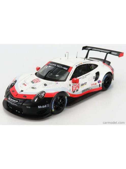 Ixo-Models - Porsche 911 991 Rsr Porsche Gt Team N 912 3Rd Gtlm Class 24H Daytona 2018 E.Bamber - L.Vanthoor - M.Jaminet White