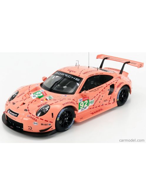 Ixomodels - Porsche 911 991 Rsr Team Porsche Gt N 92 Winner Lmgte Pro Pink Pig Tribute 24H Le Mans 2018 M.Christensen - K.Estre - L.Vanthoor Pink