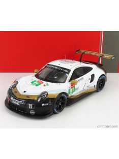   Ixo-Models - Porsche 911 991 Rsr 4.0L Flat-6 Porsche Gt Team N 91 2Nd Lmgte Pro Class 24H Le Mans 2019 P.Pilet - E.Bamber - N.Tandy White Black Gold