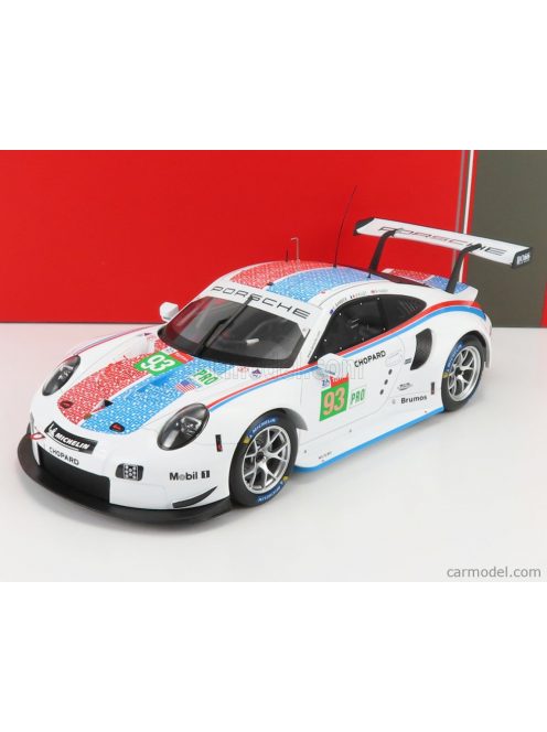 Ixo-Models - Porsche 911 991 Rsr 4.0L Flat-6 Porsche Gt Team N 93 3Rd Lmgte Pro Class 22Th 24H Le Mans 2019 P.Pilet - E.Bamber - N.Tandy White Blue Red