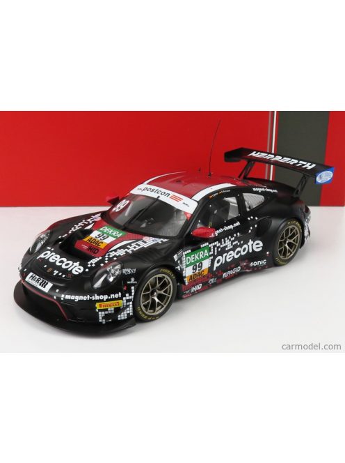 Ixo-Models - Porsche 911 991-2 Gt3 R Precote Herbert Motorsport Team N 99 Adac Gt Masters 2020 S.Muller - R.Renauer Black Red