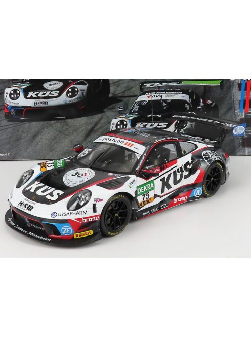 Ixo-Models - PORSCHE 911 991 GT3 R TEAM KUS 75 BERNHARD N 75 ADAC GT MASTERS 2021 C.ENGELHART - T.PREINING WHITE BLACK RED