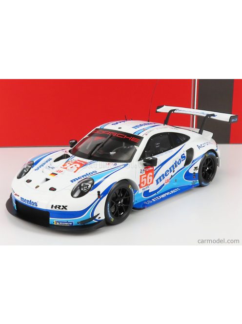 Ixo-Models - Porsche 911 991-2 Rsr 4.0L Team Project 1 N 56 24H Le Mans 2020 M.Cairoli - E.Perfetti - L.Ten Voorde White Light Blue