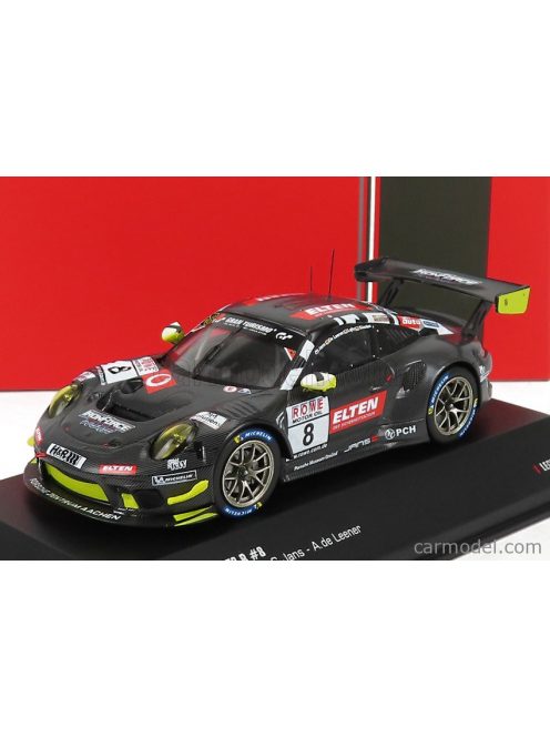 Ixo-Models - Porsche 911 991-2 Gt3-R Team Iron Force N 8 Vln1 Adac Nurburgring 2019 L.Luhr - A.De Leener - J.E.Slooten Carbon Black