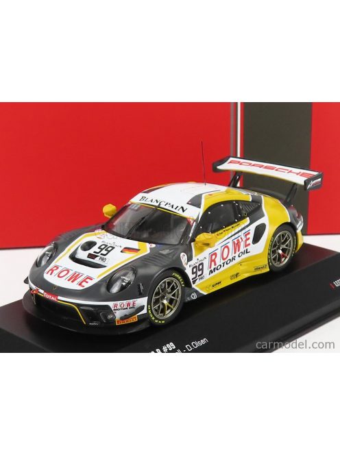 Ixo-Models - Porsche 911 991-2 Team Rowe Racing N 99 7Th 24H Spa 2019 D.Olsen - M.Campbell - D.Werner Grey White Yellow