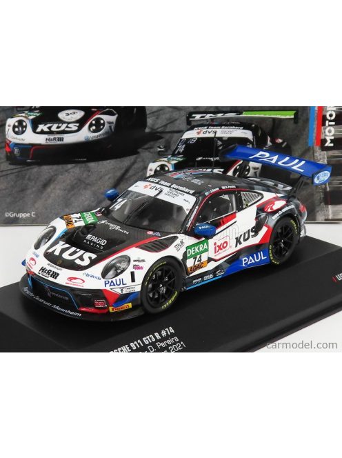 Ixo-Models - Porsche 911 991 Gt3 R Team Kus 75 Bernhard N 74 Adac Gt Masters 2021 K.Eriksson - D.Pereira White Black Red