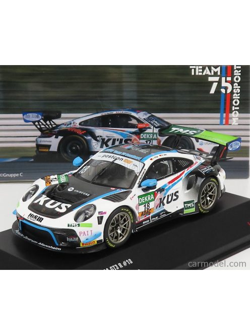 Ixo-Models - Porsche 911 991-2 Gt3 R Team Kues 75 Bernhard N 18 Adac Gt Masters 2020 Jahn - Fittje White Black