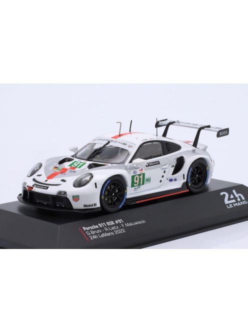 Ixo-Models - PORSCHE 911 991-2 4.2L TEAM PORSCHE GT N 91 WINNER LMGTE PRO CLASS 24h LE MANS 2022 GIANMARIA BRUNI - RICHARD LIETZ - FREDERIC MAKOWIECKI WHITE GREY RED