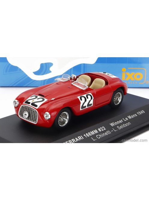 Ixo-Models - Ferrari 166Mm 2.0L V12 Spider Team Peter Mitchell-Thomson N 22 Winner 24H Le Mans 1949 L.Chinetti - L.Selsdson Red