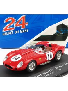   Ixo-Models - Ferrari 250 Tr Testarossa 3.0L V12 Team Scuderia Ferrari N 14 Winner 24H Le Mans 1958 O.Gendebien - P.Hill Red