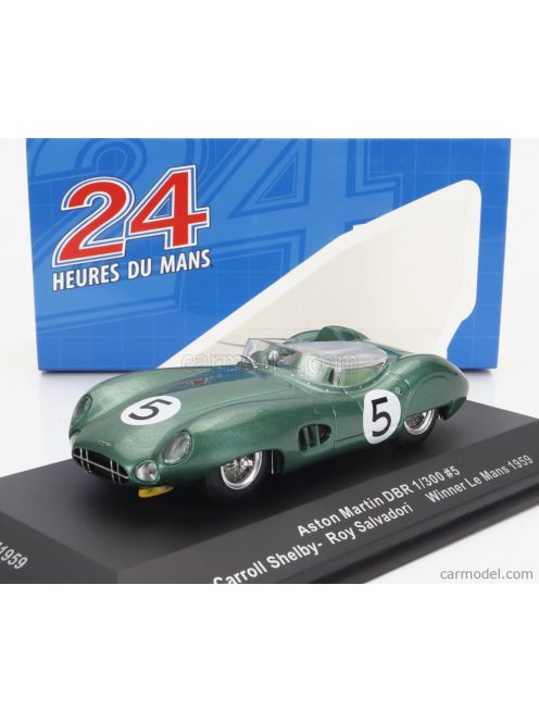 Ixo-Models - Aston Martin Dbr1 3.0L Spider Team David Brown Racing Dept. N 5 Winner 24H Le Mans 1959 R.Salvadori - C.Shelby Green Met