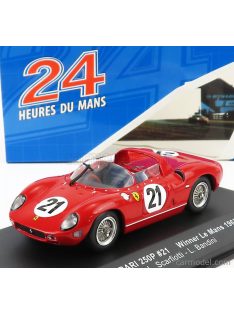   Ixo-Models - Ferrari 250P Spider 3.0L V12 Team Ferrari Spa Sefac N 21 Winner 24H Le Mans 1963 L.Scarfiotti - L.Bandini Red