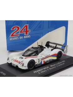   Ixo-Models - Peugeot 905 Evo1B 3.5L V10 Team Peugeot Talbot Sport N 3 24H Winner Le Mans 1993 G.Brabham - C.Bouchut - E.Helary White Black