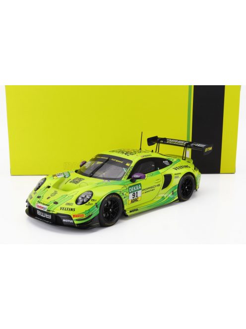 Ixo-Models - PORSCHE 911 992 GT3 R TEAM MANTHEY RACING N 91 WINNER DTM SEASON 2023 THOMAS PREINING YELLOW GREEN