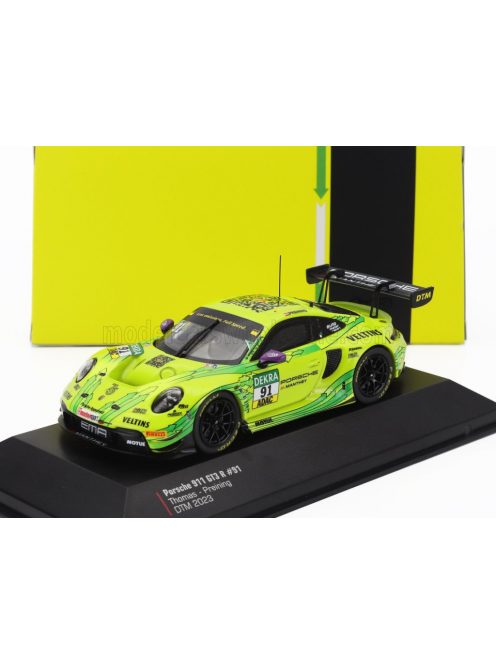 Ixo-Models - PORSCHE 911 992 GT3 R TEAM MANTHEY RACING N 91 WINNER DTM SEASON 2023 THOMAS PREINING YELLOW GREEN