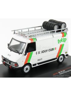   Ixo-Models - Fiat 242 Van Fiat Team Totip Jolly Club Assistance Rally 1985 - Lancia 037 White Green Orange