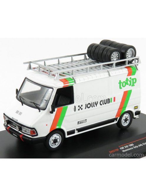 Ixo-Models - Fiat 242 Van Fiat Team Totip Jolly Club Assistance Rally 1985 - Lancia 037 White Green Orange