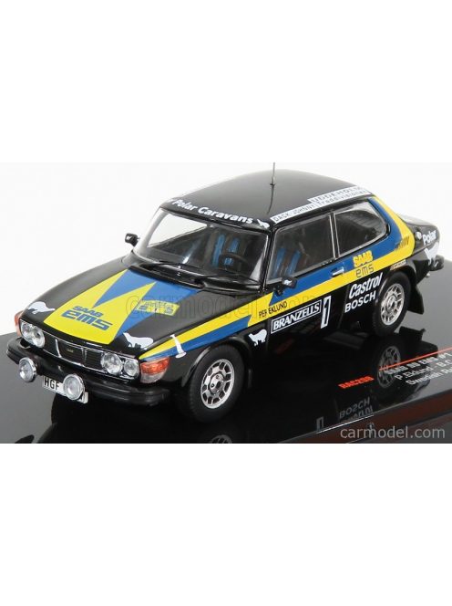 Ixo-Models - Saab 99 Ems N 1 Rally Sweden 1977 P.Eklund - B.Cedeberg Black Yellow Blue